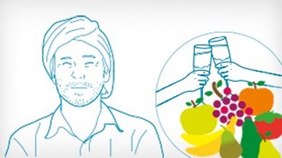 Beber fruta no Verão