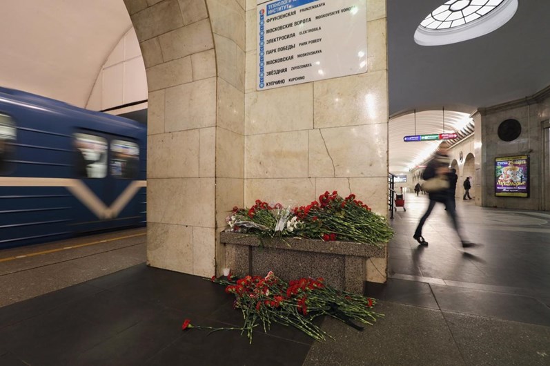 As homenagens às vítimas de São Petersburgo