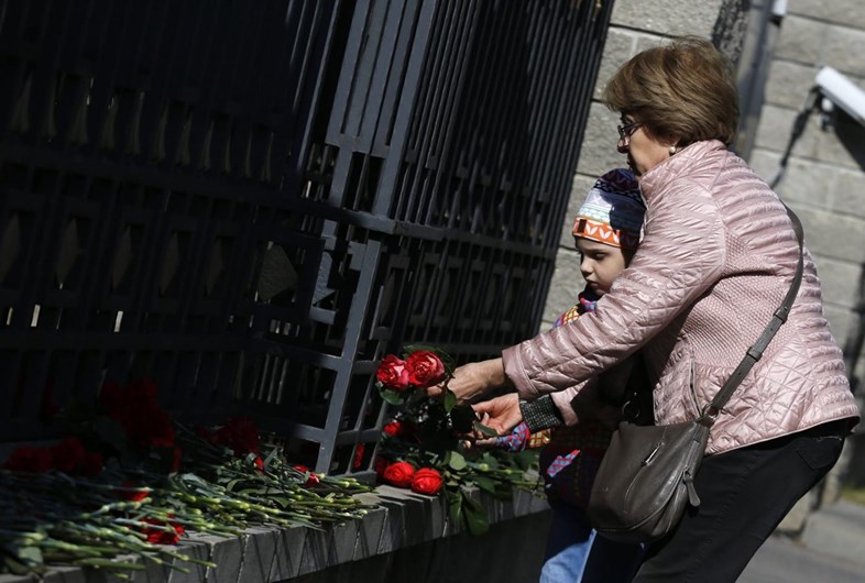 As homenagens às vítimas de São Petersburgo