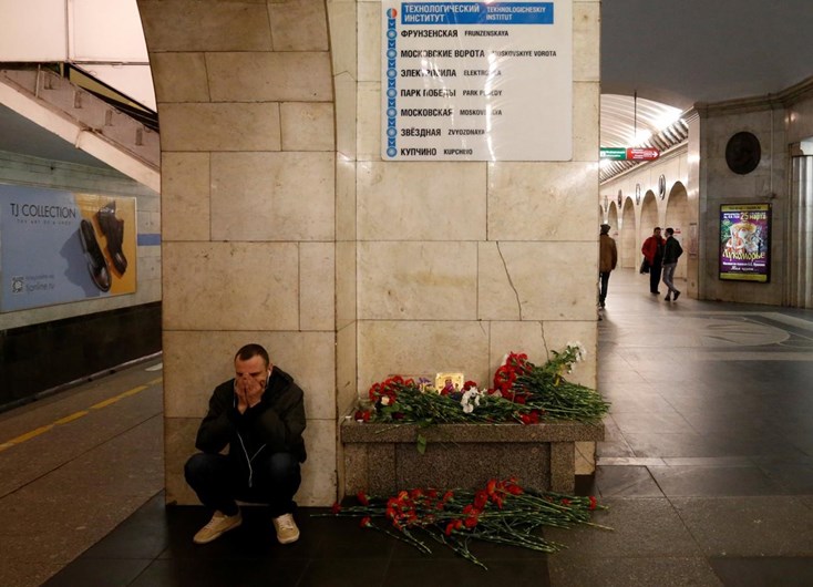 As homenagens às vítimas de São Petersburgo