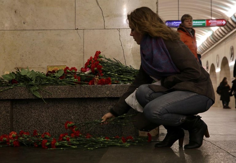 As homenagens às vítimas de São Petersburgo