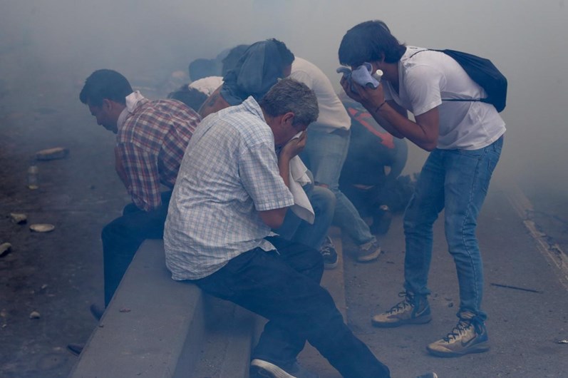 Os protestos na Venezuela