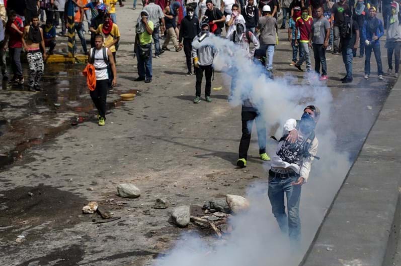 Os protestos na Venezuela