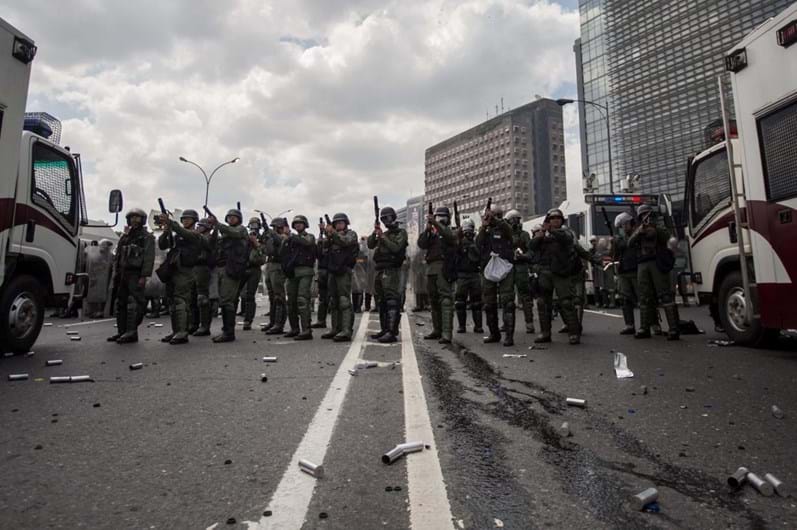 Os protestos na Venezuela