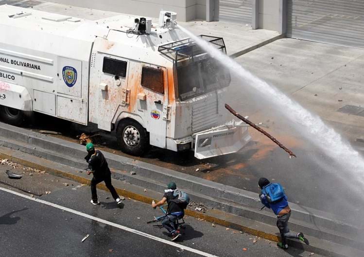 Os protestos na Venezuela