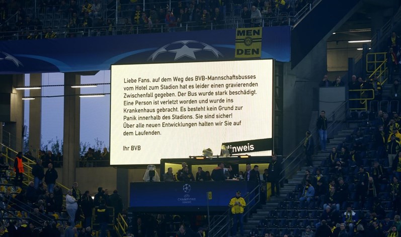 As imagens do ataque ao B. Dortmund