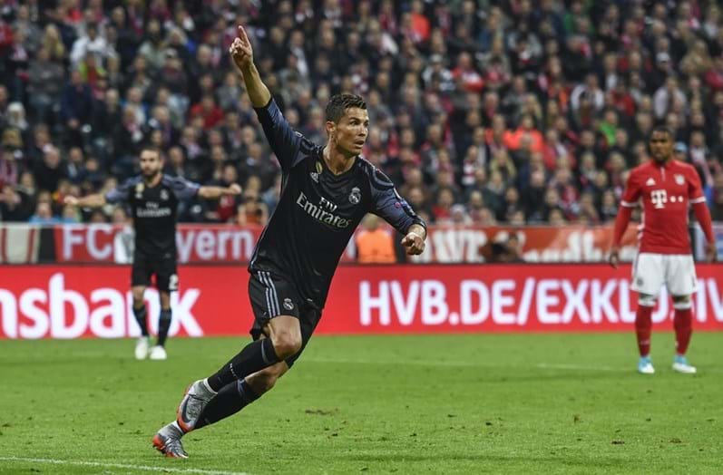 Ronaldo já festejou 100 golos nas competições europeias