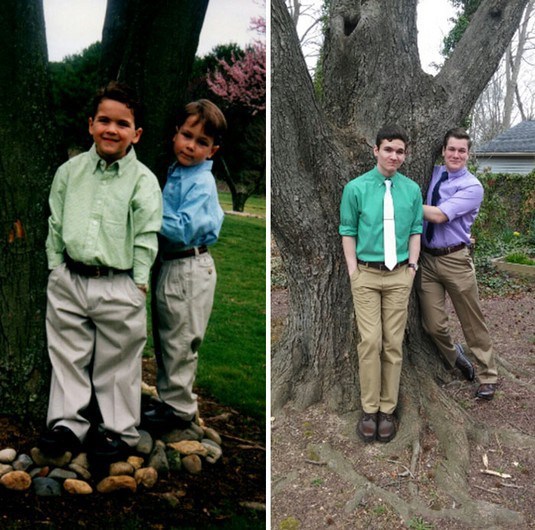 Quando manos e manas mostram o antes e o depois