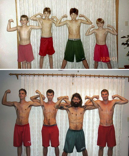 Quando manos e manas mostram o antes e o depois