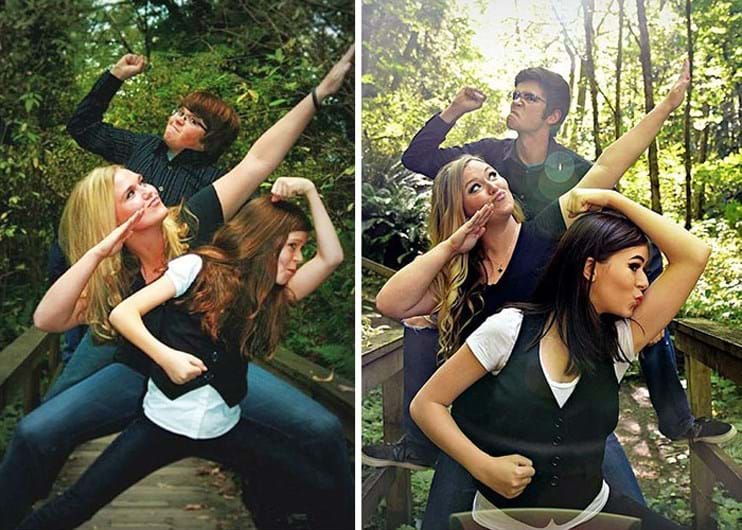 Quando manos e manas mostram o antes e o depois
