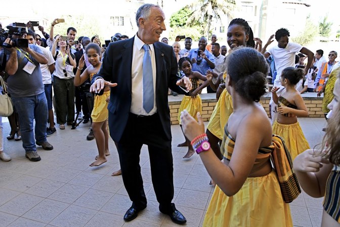 O Presidente em Moçambique, em Maio de 2016.