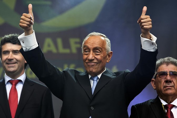 Marcelo Rebelo de Sousa durantes as celebrações do Dia de Portugal, em Paris, junto dos emigrantes.
