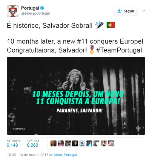 Simone sobre vitória na Eurovisão: "Até parece que fui eu"