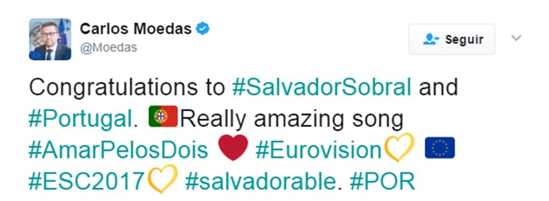 Simone sobre vitória na Eurovisão: "Até parece que fui eu"