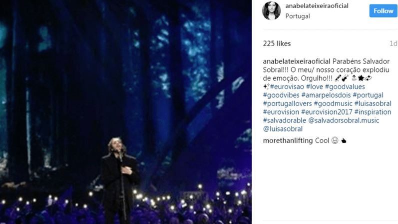 Famosos portugueses felicitam Salvador Sobral