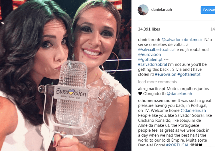 Famosos portugueses felicitam Salvador Sobral