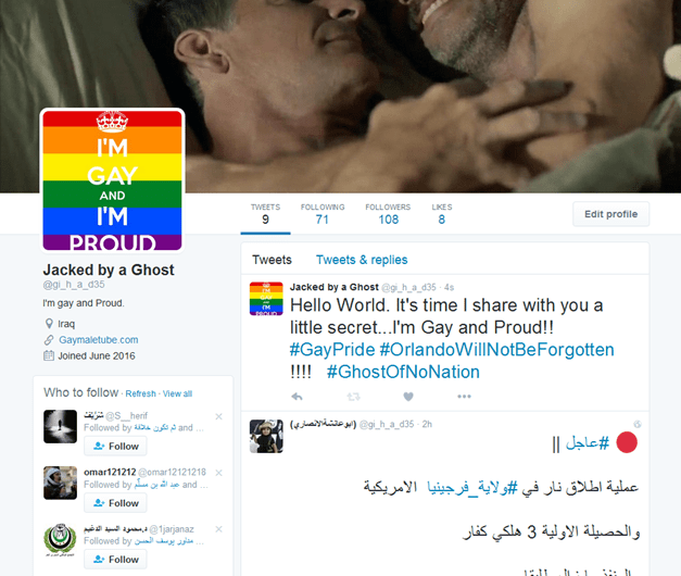O antes e o depois das contas do Daesh hackeadas com porno gay