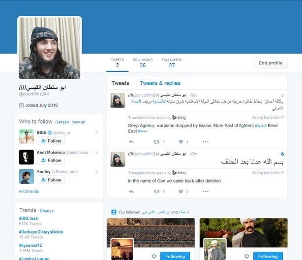 O antes e o depois das contas do Daesh hackeadas com porno gay