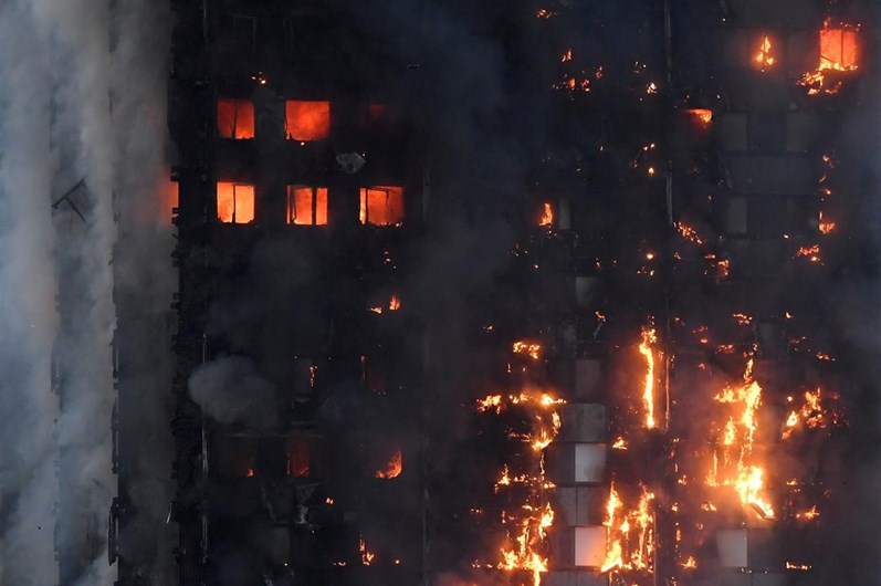 As imagens do incêndio de Londres