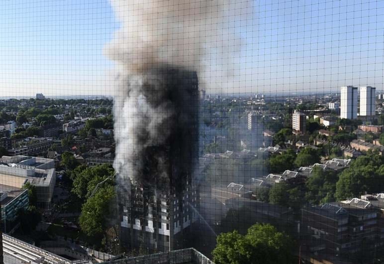 As imagens do incêndio de Londres