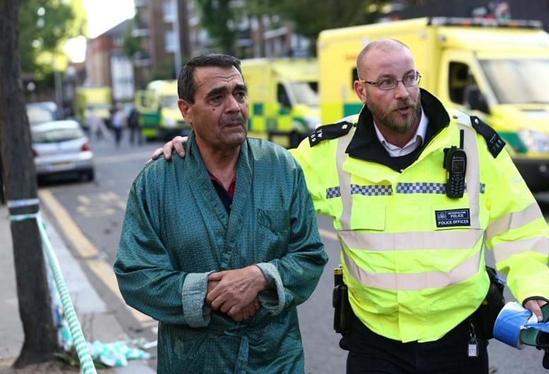 Sobreviventes do incêndio em Londres