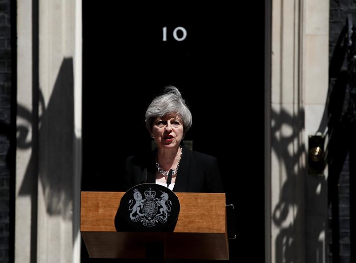 Theresa May em Finsbury Park