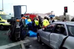 Mulher de guarda-redes do Benfica ferida em acidente