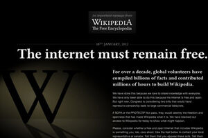 Wikipedia fora de serviço durante 24 horas contra lei anti-pirataria