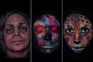 A vida, a morte e a renovação com a pintura facial