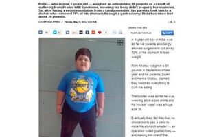 Índia: Esta criança era tão gorda que nem conseguia dormir