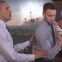 Obama ensina Stephen Curry... a lançar