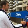 Rio 2016: Michael Phelps conhece ídolo Djokovic