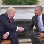 A conversa foi 'excelente' mas Obama não tirou foto com Trump