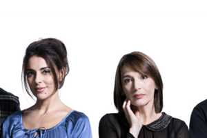 Catarina Furtado, João Reis, Manuela Couto e Paulo Pires em conversa sobre teatro
