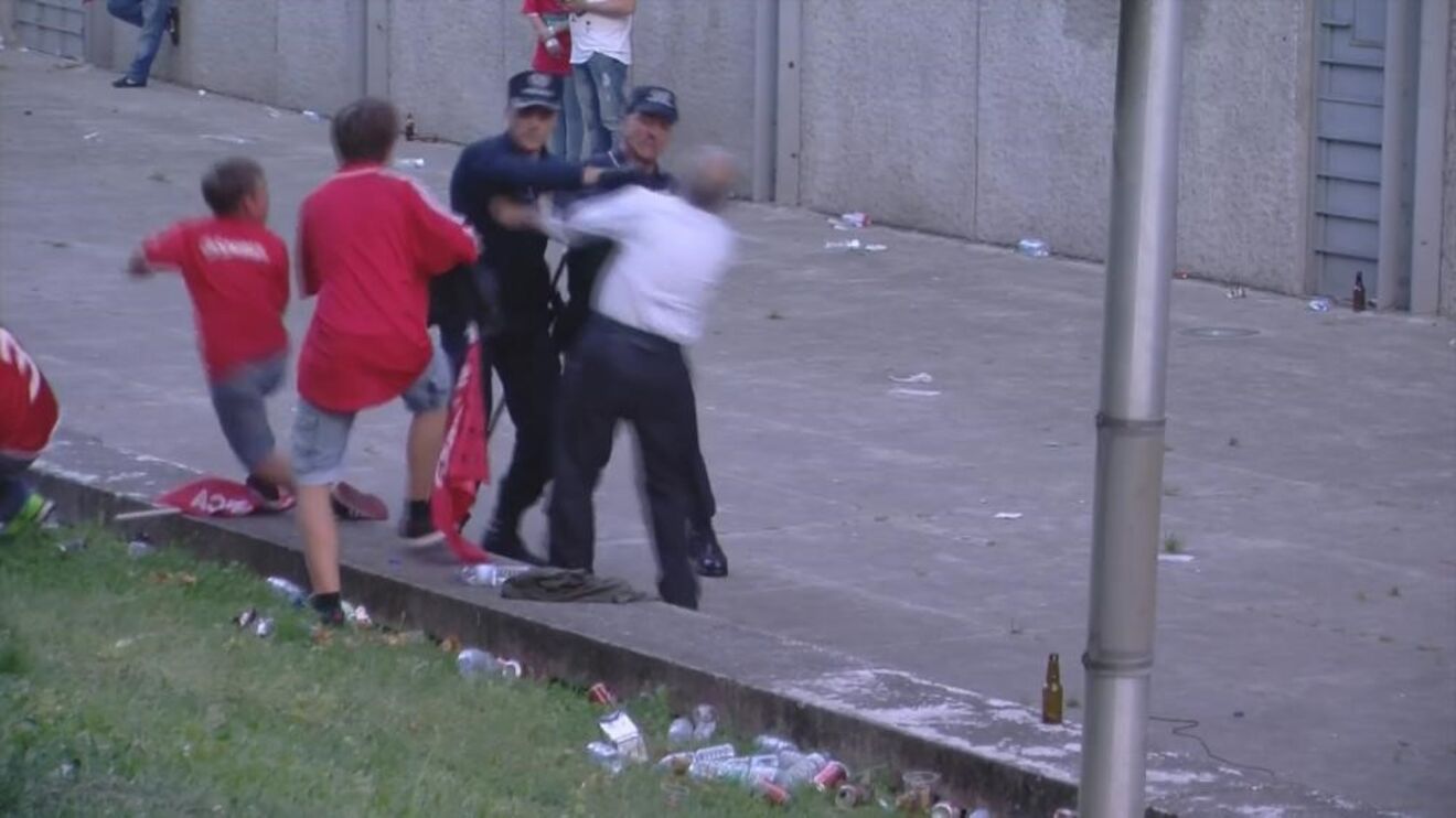 agressão adeptos benfica
