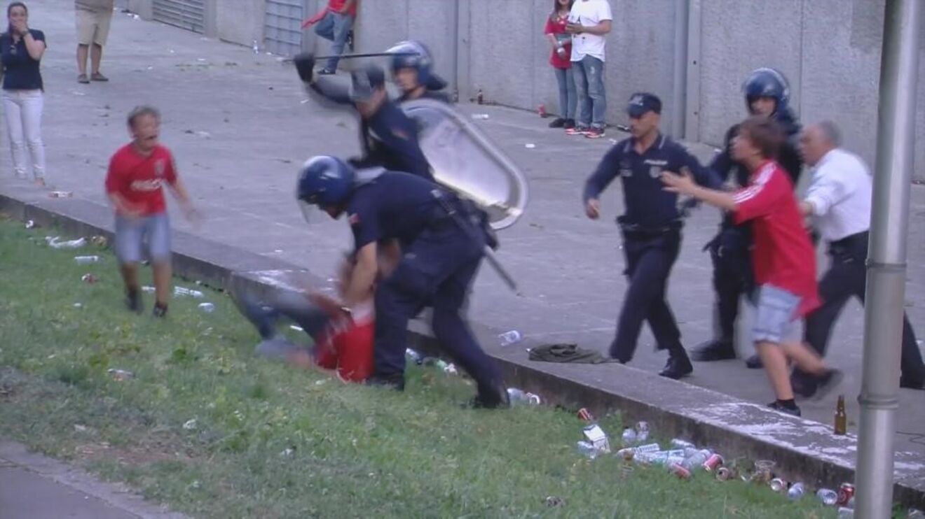 agressão adeptos benfica