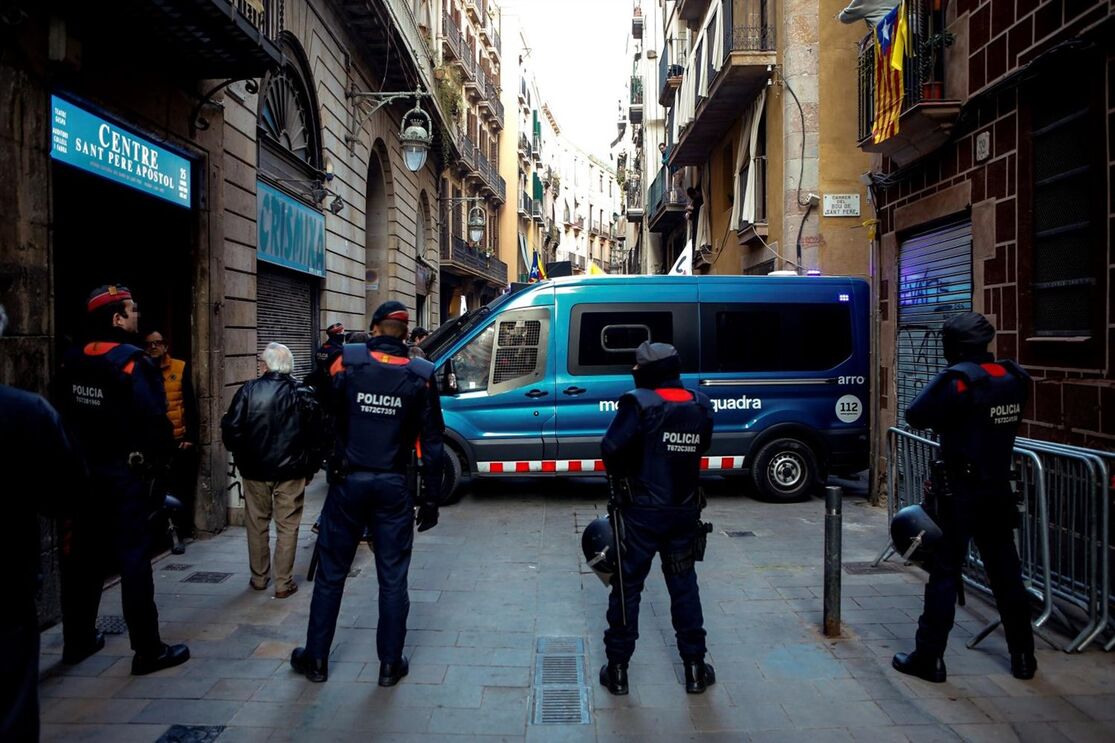 confrontos em Barcelona 