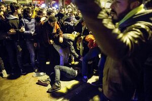 confrontos em Barcelona 
