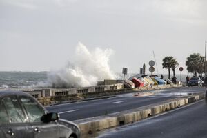 Alerta vermelho Mau tempo Lisboa 