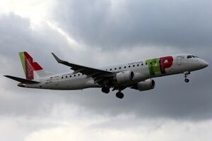 O avião da TAP Embraer 190