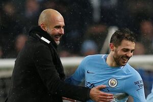 Pep Guardiola Bernardo Silva 