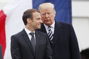 Trump Macron 