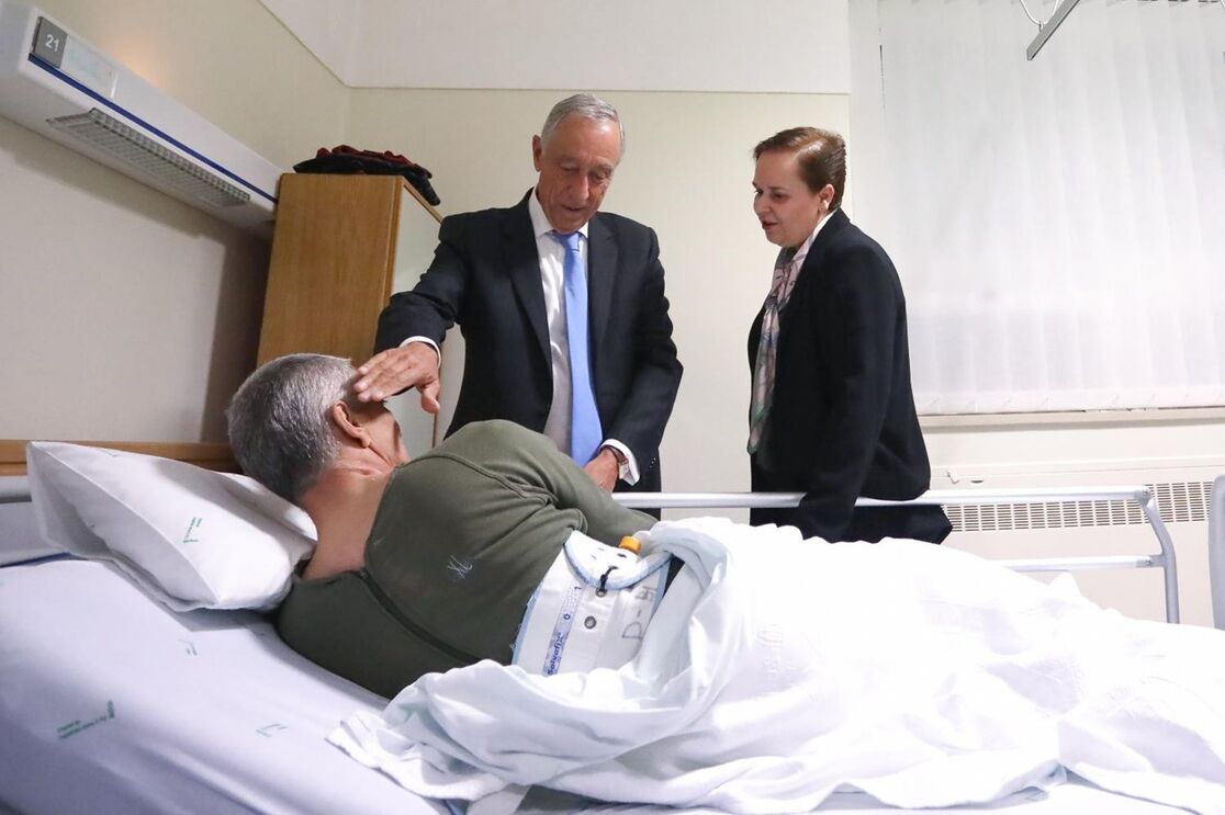 Marcelo no Hospital Magalhães Lemos
