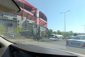 Acidente com camião Estádio da Luz 