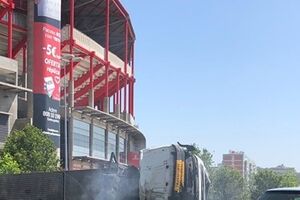 Acidente com camião Estádio da Luz 