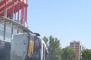Acidente com camião Estádio da Luz 