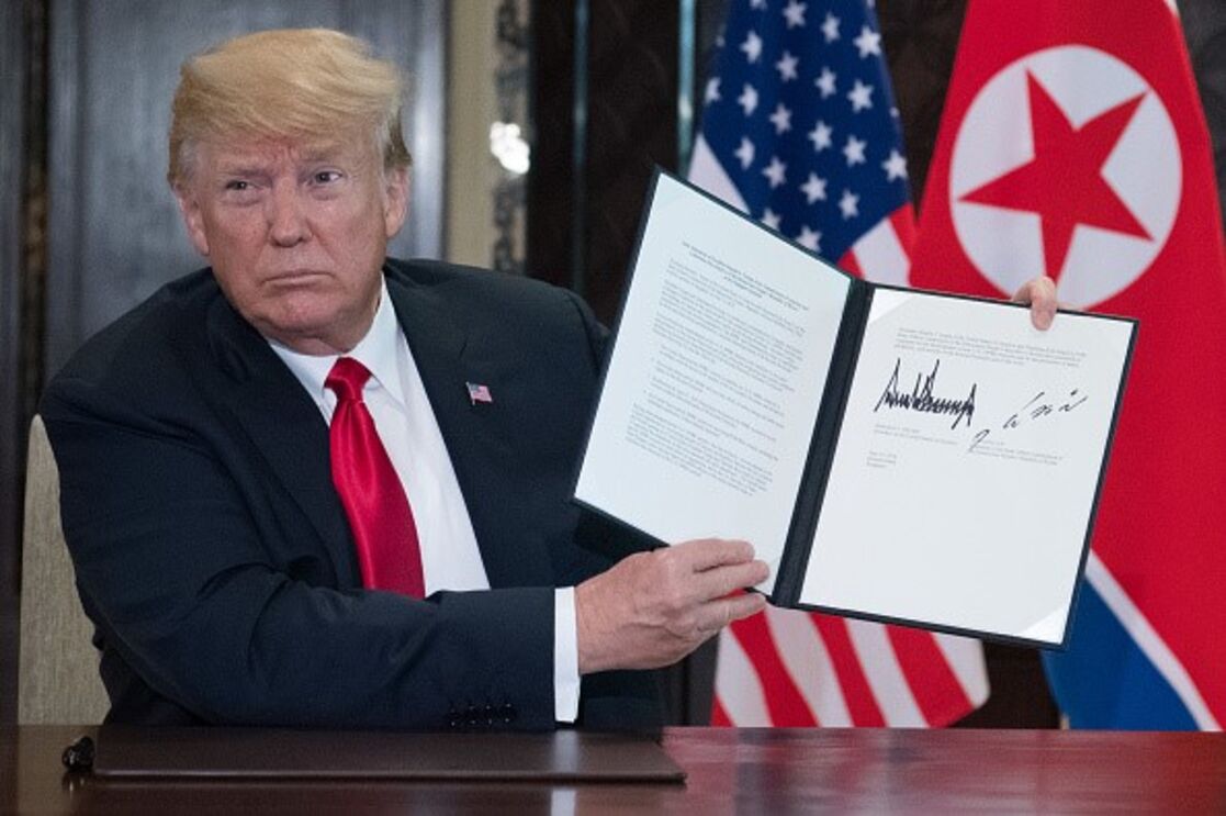 Trump Kim documento cimeira EUA Coreia