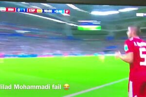 Iran Milad Mohammadi Sideline Fail in World Cup 2018 Russia.mp4