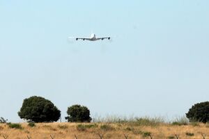 Hi Fly A380 aterrou no Aeroporto de Beja