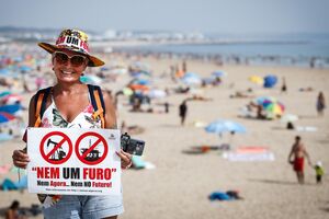 Protesto petróleo Cova do Vapor 
